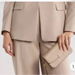 Kate Spade New York Blue Crocodile Embossed Clutch with Wristlet, Logo Accent.